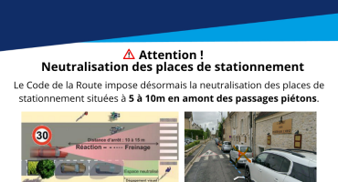 Neutralisation des places de stationnement - 2026