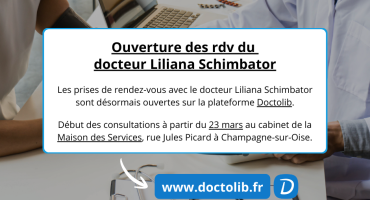Ouverture des rdv du docteur Schimbator - 10.03.2026