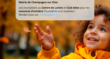 Inscription vacances d'octobre (Toussaint) 2025 - Centre de Loisirs & Club Ados